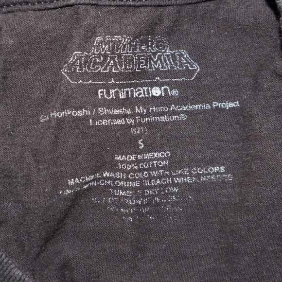 Funimation My Hero Academia Adult T Shirt Size  Black Short Sleeve - Picture 9 of 9